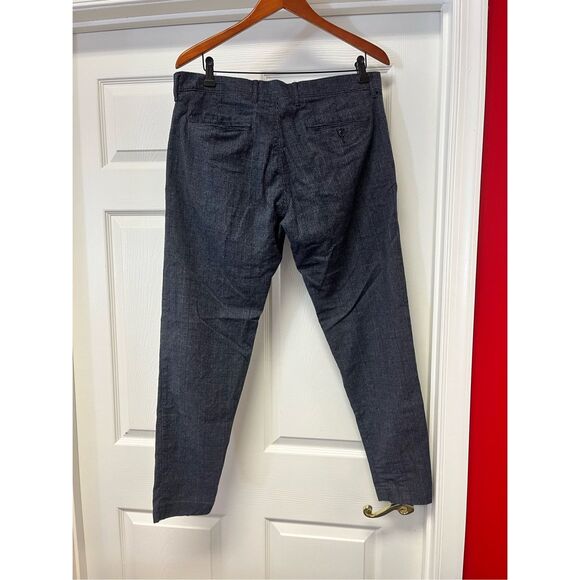 J. Crew 484 Slim Gray Blue Plaid Stretch Pants sz 33X32 EUC - Picture 5 of 10